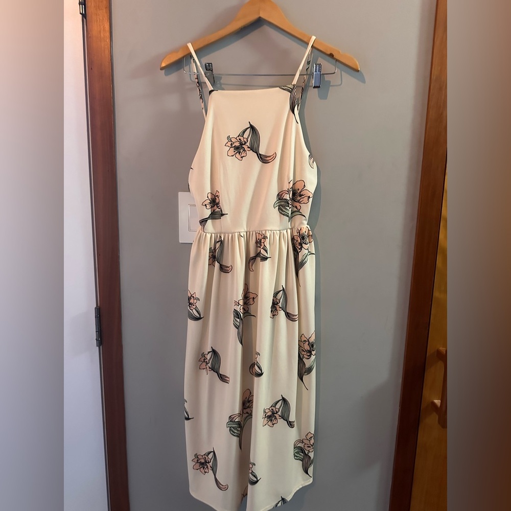 ASOS Light Pink Dress with Floral Pattern